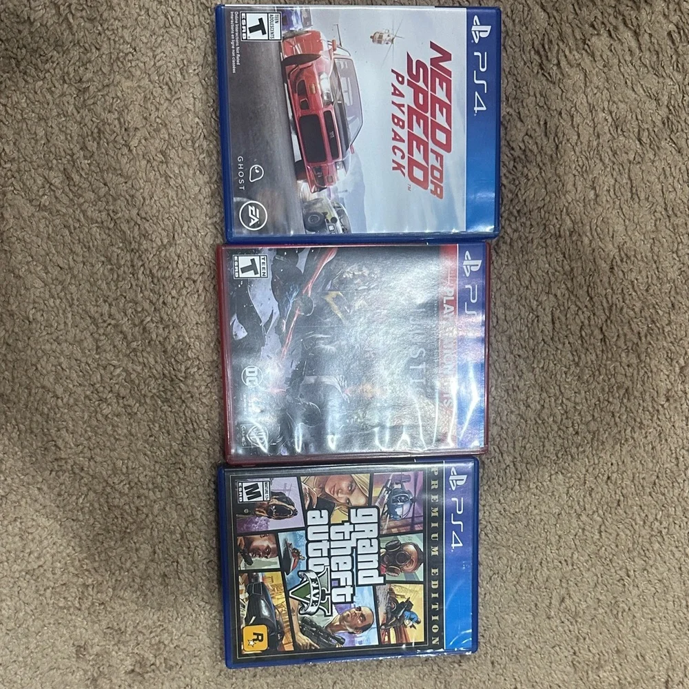 PS4 Game Bundle - Need for Speed, Injustice, GTA V